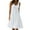 White, variant on Besolor Plus Size Dresses for Women Crewneck Sleeveless Sundresses Summer Casual Loose Ruffle Hem A-Line Vacation Dress