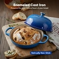 thumbnail image 6 of Daluvenix Enameled Cast Iron Dutch Oven for Sourdough Bread Baking, 4.5qt Cast Iron Bread Pot with Lid and Handles, Bread Dutch Oven, Blue, 6 of 8