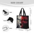 thumbnail image 3 of Disketp Red And White Screaming Demon Skull Bolsa Tote de Lona para Mujer, Bolso de Hombro y Cruzado con Cierre de Cremallera, 3 of 7
