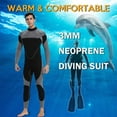 thumbnail image 3 of Wetsuit Men 3mm Neoprene Wetsuit Breathable Long Sleeve Surfing Swimming Diving Suit Wet Suit, 3 of 7