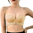 thumbnail image 2 of 2 Pack Women Hand Shape Front/Back Buckle Custom Lift Invisible Wirefree Anti-Slip Strapless Push Up Bra, 2 of 7