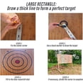 thumbnail image 4 of Upgraded Throwing Axe Target Template Stencil, Axe Throwing Target Template, Durable Stainless Bullseye Drawing Template for DIY Target Pattern with 3 Standard Marker Pens and Fixing Screws (Model 3), 4 of 7