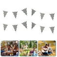 thumbnail image 3 of Set of 3 Checkered Flag Decor Motorcycle Birthday Decorations Race Car Party Supplies Banners, 3 of 8