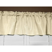 faux burlap window valance 58 wide ivory