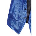 thumbnail image 7 of TiaoBug Men Women Sparkling Sequin Sleeveless Waistcoat Vest+Hat+Necktie for Disco Theme Party Royal Blue XXL, 7 of 7