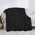 thumbnail image 3 of Naloa Black Glitter Flannel Blankets - Thick and Warm Blanket for Winter, Soft Fuzzy Plush King Blanket for All Seasons40"x30", 3 of 6