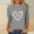 thumbnail image 1 of TaTaai St. Patrick's Day Women Fashion Printed 3/4 Sleeve Tops Casual Round Neck Loose Fit Blouses Soft Stretchy Breathable Spring Winter Daily Wear Gift, 1 of 4