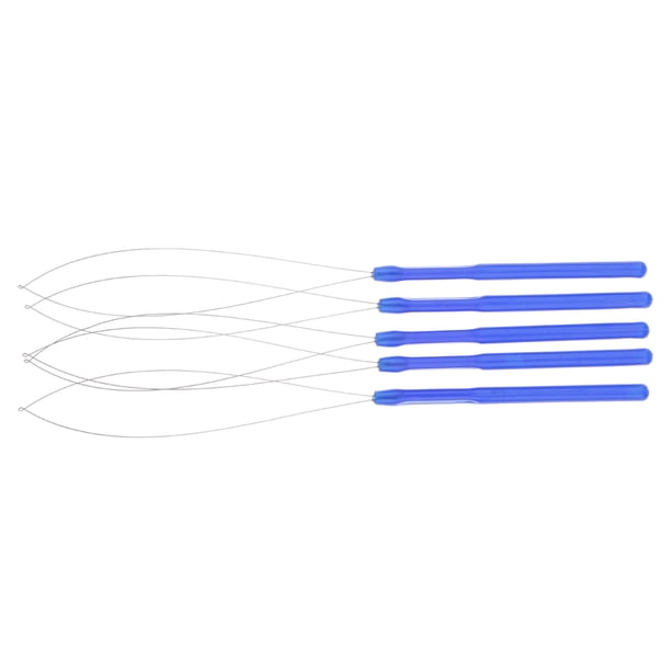 Herramientas de Extensión de Cabello Macarena de acero Inoxidable 5 Piezas para Las Micro azul