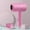Pink, variant on KQJQS Silent Hair Dryer with Blue Light Hair Care Electric Hair Dryer for Household Use, featuring Gradient Color, Constant Temperature, Cold and Hot Functions