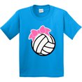 thumbnail image 3 of Inktastic Volleyball with Pink Bow Youth T-Shirt, 3 of 5