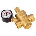 thumbnail image 2 of Pressure Reducing Valve, DN15 Brass Adjustable Water Pressure Regulator Reducer with Gauge Meter, 2 of 5