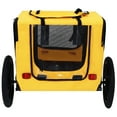 thumbnail image 6 of Dog Bike Trailer for Small & Medium Pets - Foldable Pet Cart with Quick Release Wheels & Safety Leash, Yellow (42.52"L x 31.5"W), 6 of 20