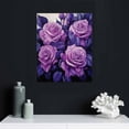 thumbnail image 4 of COMIO Purple Rose Canvas Wall Art Picture 16x20in for Living Room Bedroom, 4 of 4