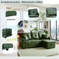 thumbnail image 5 of Olive Green Convertible Sleeper Sectional Sofa with Reversible Chaise and Storage, 5 of 10