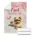 thumbnail image 2 of Every Fart is Love Note Pomeranian Guilty Face Happy Valentine's Cozy Fleece Blanket Pom Dog Lover Gifts Warm Soft Throw Blanket - 01016, 2 of 5