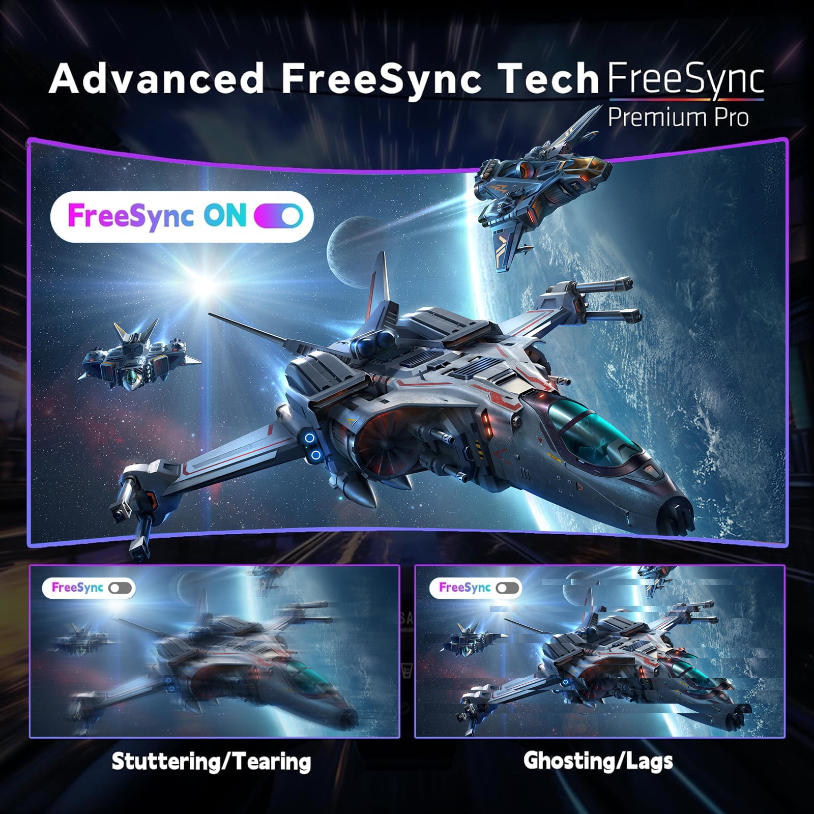 24 inch FHD 1080P Monitor – 100Hz Eye-Care Display, 3ms Rapid Response, AMD FreeSync Smooth Gameplay, Frameless Design, HDMI/DP Connectivity