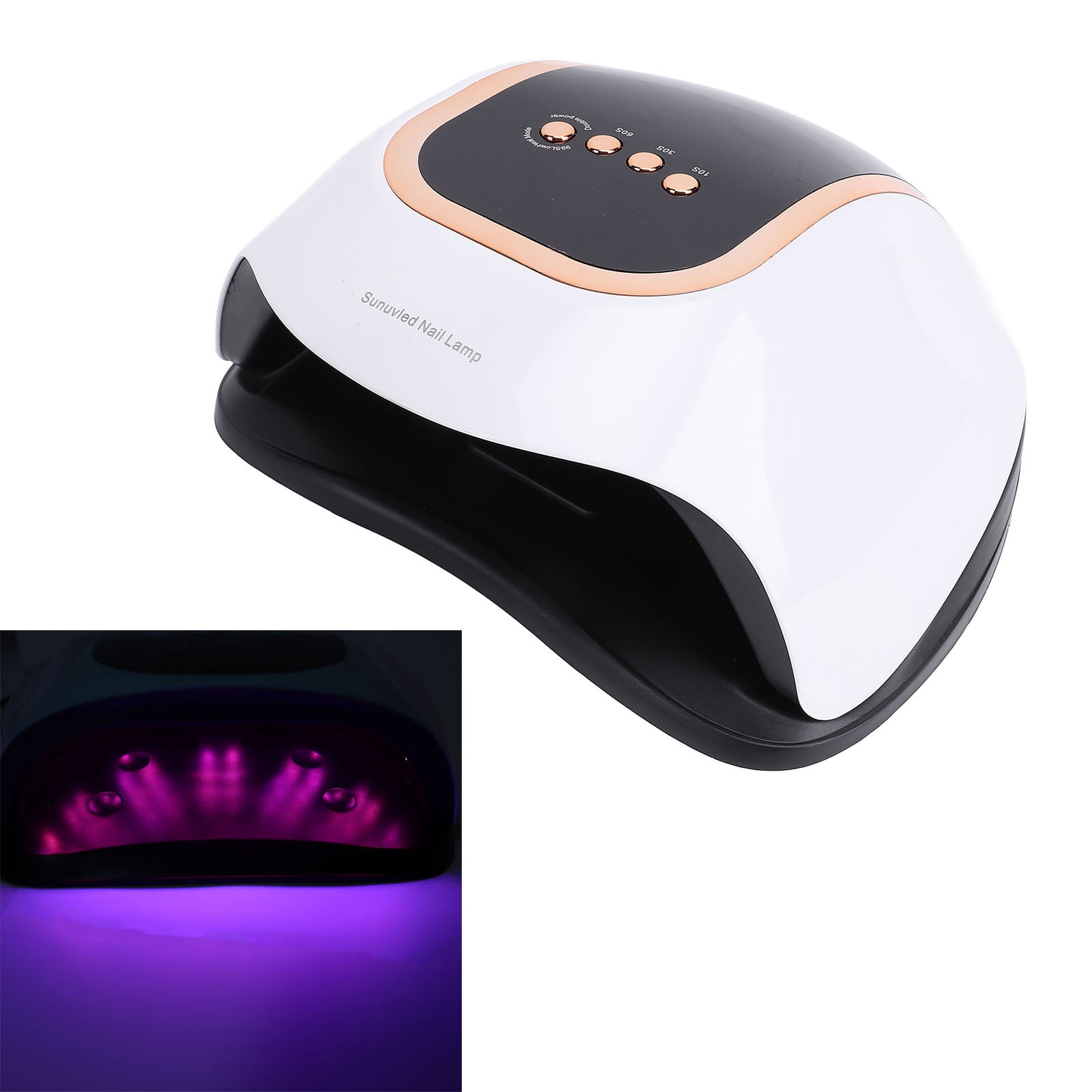 M Buder Premium UV LED Nail Lamp with 3 Timer Settings and Auto Off, Fast UV Nail Dryer with UV Gloves for Gel Nail Polishes, US Plug Manicure Light 100-240V