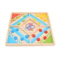 thumbnail image 3 of 2 In 1 Wooden Flying Chess Board Game, Wooden Board Educational Flying Chess Game Set For Family Game Equipment, 3 of 8