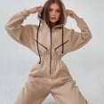 thumbnail image 4 of Conjunto de Mono de para Mujer, Sudadera con Capucha y Cintura Alta Albaricoque L, 4 of 7