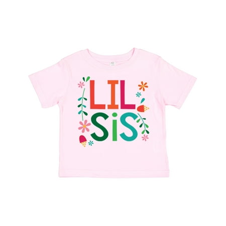 

Inktastic Lil Sis Girls Sister Announcement Gift Toddler Toddler Girl T-Shirt