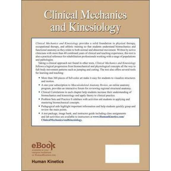 Pre-Owned Clinical Mechanics and Kinesiology with Web Resource (Hardcover) 0736086439 9780736086431