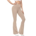 thumbnail image 2 of Flare Leggings For Women High Waist Soft Bootcut Yoga Pants Tall Long Bootleg Pants, 2 of 8