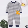 thumbnail image 2 of KPOPLK Sleep n Play Newborn Baby Boy Pajamas Footless Zip Up Pajamas Fall Winter Long Sleeve Bodysuit Pjs Snug Fit Infant Sleepwear Size 12-18 Months, 2 of 7