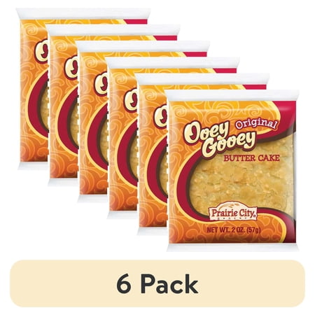(6 pack) Prairie City Bakery Original Ooey Gooey Butter Cake