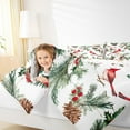 thumbnail image 4 of Manfei Christmas Bird Robin Bedding Comforter Set for Kid, Flower Plant Twin Comforter Sets, Dreamy Fairy Tale Reversible Bedding Set, Breathable Home Decor, 2pcs, 4 of 8