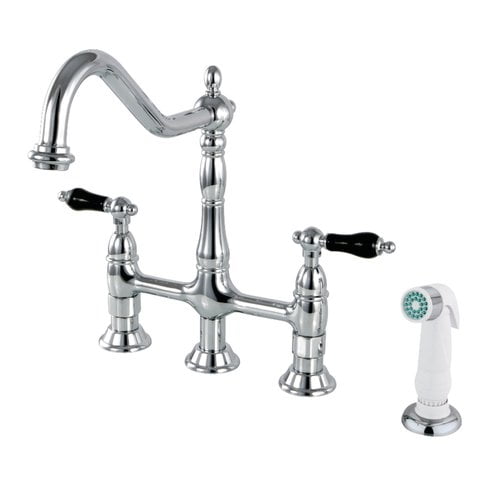 Kingston Brass Duchess Pull Down Bridge Faucet With Side Sprayer