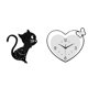 thumbnail image 1 of Reloj De Pared Acrílico Con Forma De Corazón De Gato, Moderno, Decorativo, De Dibujos Animados, Con Movimiento Silencioso, Adorno De Pared Para Sala De Estar, Estudio, Cafetería Y Oficina., 1 of 8