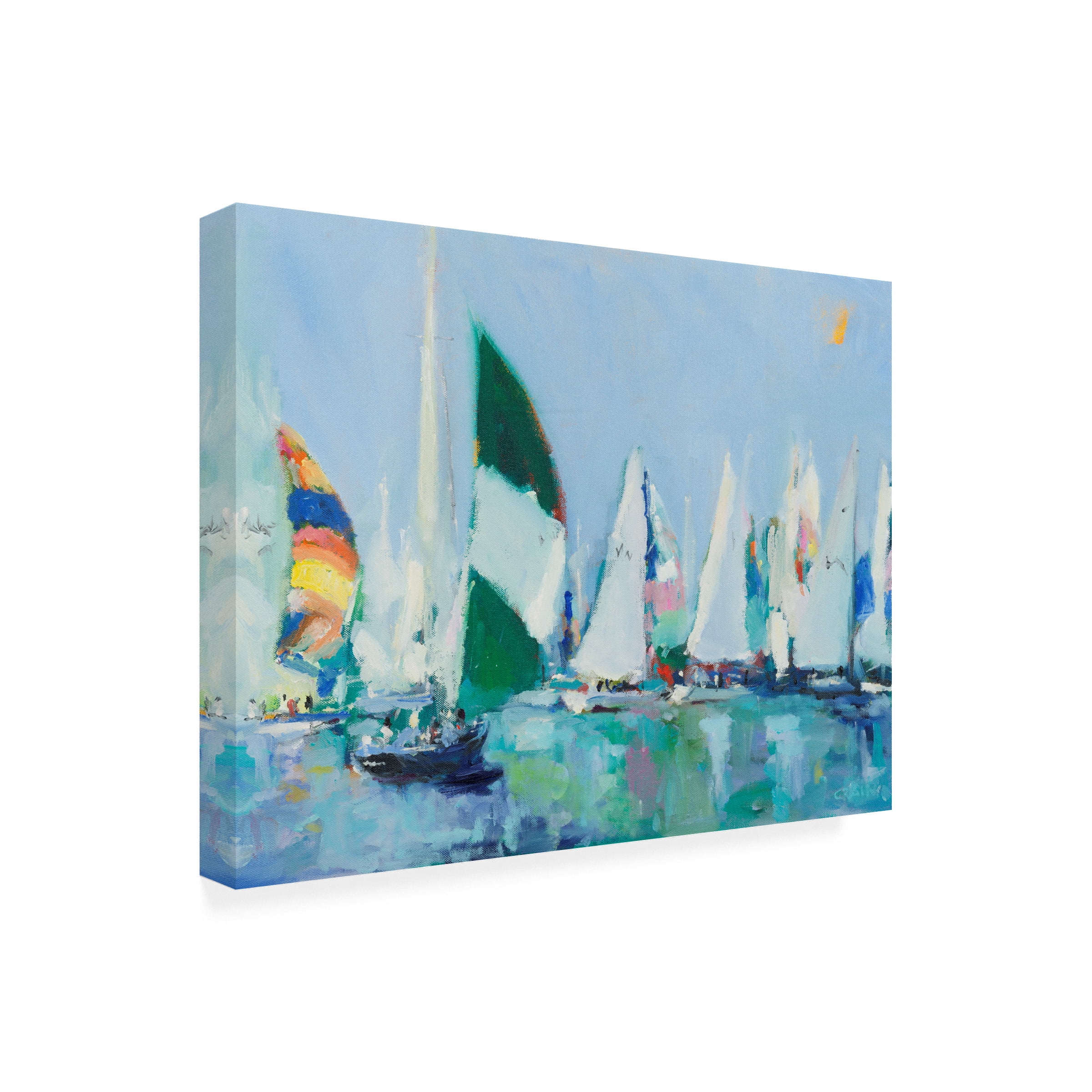 Curt Crain 'Parking Lot' Outdoor Canvas 24x32