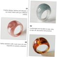 thumbnail image 4 of Pieces Stackable Resin Ring Wide Thick Dome Retro Chunky Rings Thick Dome Elegant Multicolor Acrylic Resin Ring, 4 of 5
