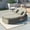 Gray, variant on Harper & Bright Designs Patio Wicker Outdoor Sunbed Daybed, 2 Person Adjustable Rattan Reclining Lounge Chair with Cushions and Pillows for Swimming Pool Balcony, Gray