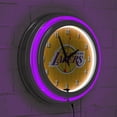 thumbnail image 5 of Los Angeles Lakers City Retro Neon Analog Wall Clock with Pull Chain, 5 of 6