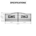 thumbnail image 4 of Chery Industrial 18x8 ft Dual Swing Driveway Steel Gate with Deer Design, 4 of 7