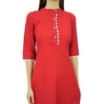thumbnail image 7 of Phagun Cotton Plain Kurti Designer Tunic Mandarin Collar Ethnic Casual Kurta Blouse, 7 of 7