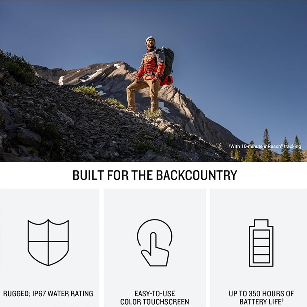 Garmin inReach Mini 3 Compact SOS Satellite Communicator with Touchscreen 010-03387-00 Bundle with Wearable Commuter Front and Rear Safety Light and 2-Pack Tactical Emergency Paracord Bracelet