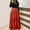 1-Red, variant on Maxi Dresses for Women Long Sleeve Printed Patchwork Dress High Waist Fall Casual Flowy A Line Party Dress