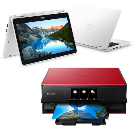 Dell - inspiron 11 3000 2-in-1, 11.6-inch hd, amd a9-9420e, 4gb 2400mhz ddr4, 500 gb 5400 rpm hdd, integrated graphics amd apu + Canon PIXMA TS9120 Wireless All-in-One Inkjet Printer