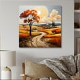 thumbnail image 2 of Designart "Orange Farm Autumn horizon IV" Farmhouse Metal Art Print, 2 of 5