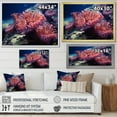 thumbnail image 4 of Designart "Vibrant Anemone Reef" Coastal Coral Under Water Canvas Wall Art, 4 of 7