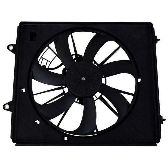 Right A/C Condenser Fan Assembly - Compatible with 2011 - 2017 Honda Odyssey 3.5L V6 2012 2013 2014 2015 2016