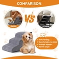 thumbnail image 4 of Dog Steps Ahpmeoa 4 peldaños para cama, sofá y sillas, color gris, 4 of 8