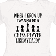 thumbnail image 4 of Inktastic Future Chess Player Like Daddy Boys or Girls Long Sleeve Baby Bodysuit, 4 of 5