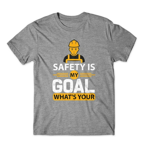 Mighty Circus Safety Is My Goal What's Your T-Shirt 100% Cotton Premium Tee - Gray, Tripple Extra Large