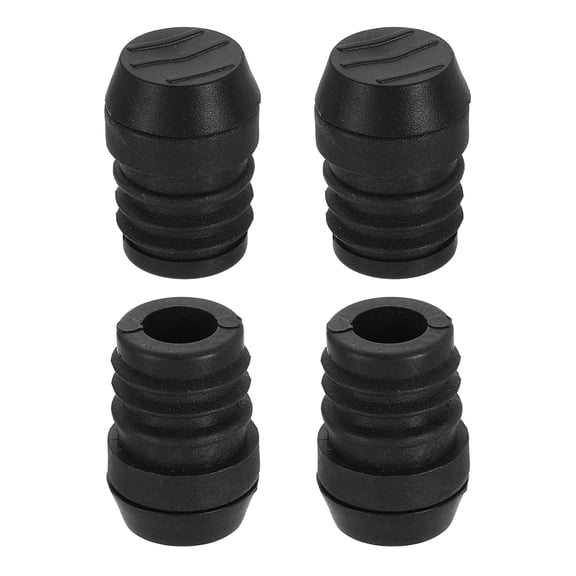 Uxcell 4 Set Leveling Feet, M6x19mm Plastic Adjustable Furniture Leg Leveling Round Threaded Insert Screw-in Glide Levelers for Table Chair Furniture, Black