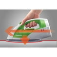thumbnail image 5 of Panasonic Steam Circulating Iron with Curved, Non-Stick Titanium-Finish Soleplate in Green/White, 5 of 6