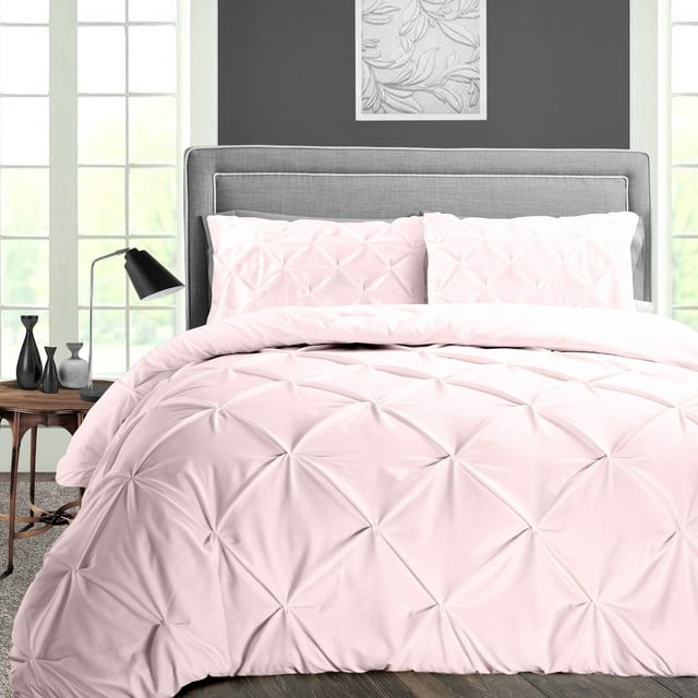 Dee's Collection Housse de Couette en Microfibre Taille Simple/Simple TG 3 Pcs Pince -Rose
