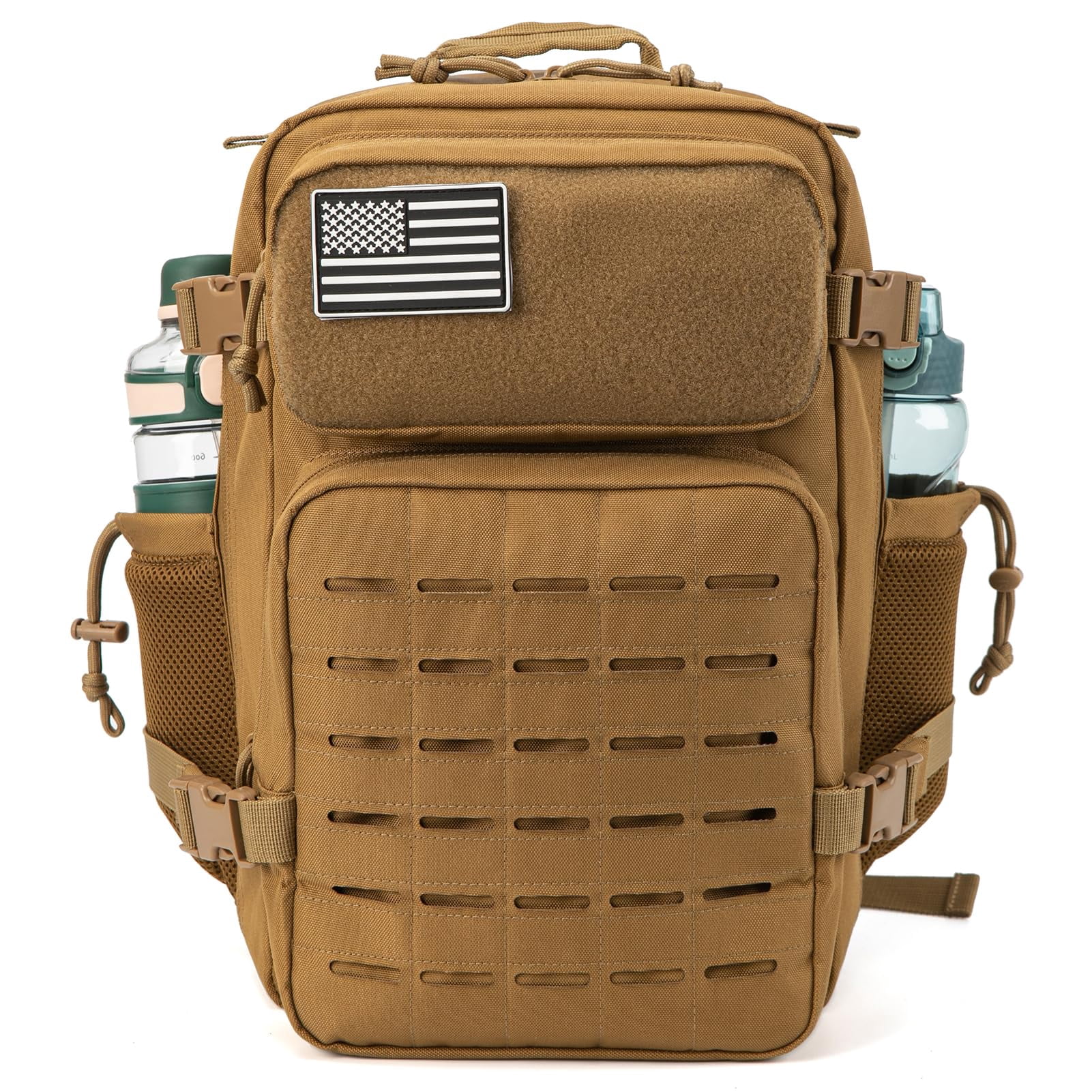 QT&QY 25L Molle Hiking Daypack Outdoor Backpack for Men Women Camping Travel Work Commuter Gym Bag
